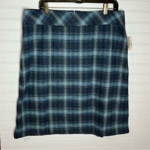 NWT Talbots Plaid Pencil Skirt Size 16